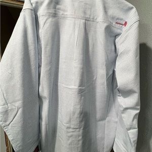 Ariat (10027887) FR Dura Stretch work shirt, Cat 2.  White Multi, size Lg NWT’s